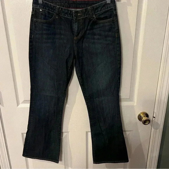 Talbots Signature Bootcut Denim Jeans Womens Size 8 Petite 29 Waist Dark Wash - Picture 1 of 6